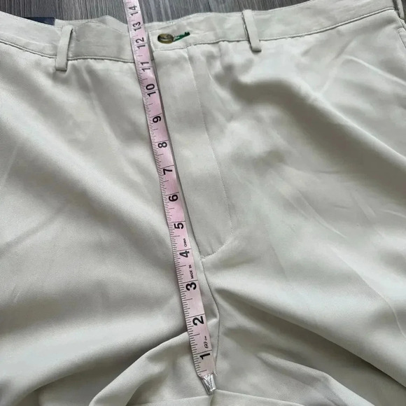 Tommy Hilfiger Mens Micro Tech Men Chino Pant 38x32 Cream Microfiber Preppy NEW - Picture 8 of 11